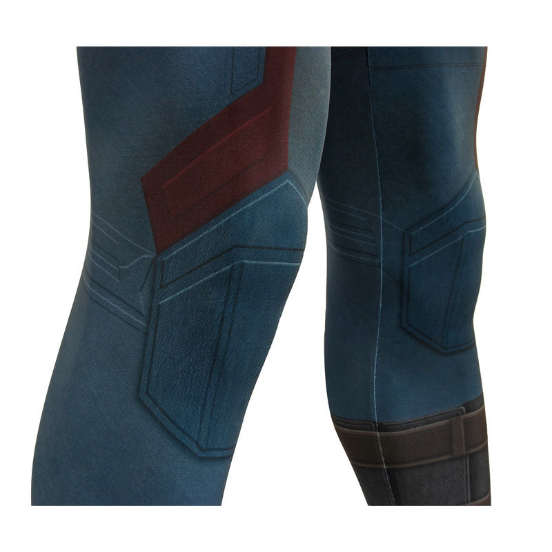 Avengers 3 Infinity War Captain America Steve Rogers Jumpsuit Cosplay Costumes With Gloves