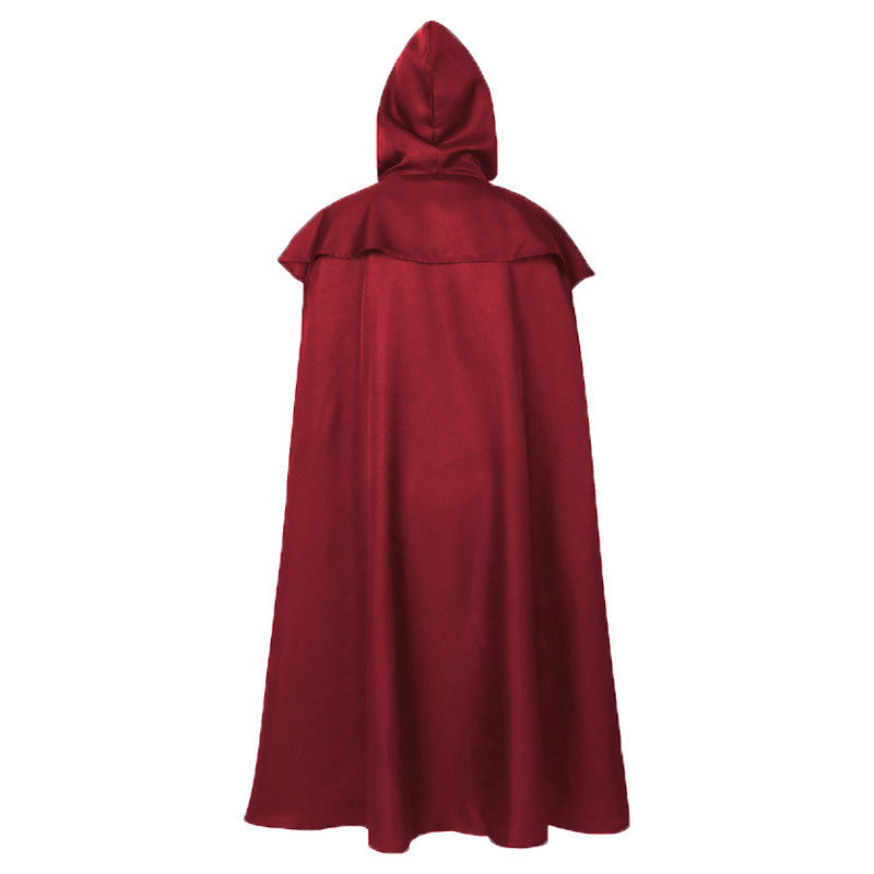 Medieval Retro Gothic Long Halloween Cape with Hood Cosplay Costumes