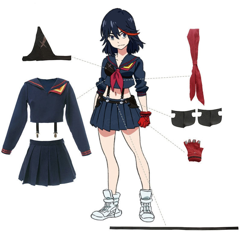 Anime KILL la KILL Matoi Ryuuko Uniform Cosplay Costumes