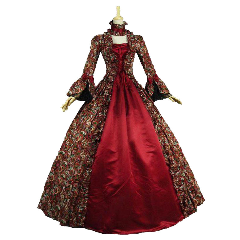 European Retro Victorian Court Style Women's Evening Dress Cosplay Costumes