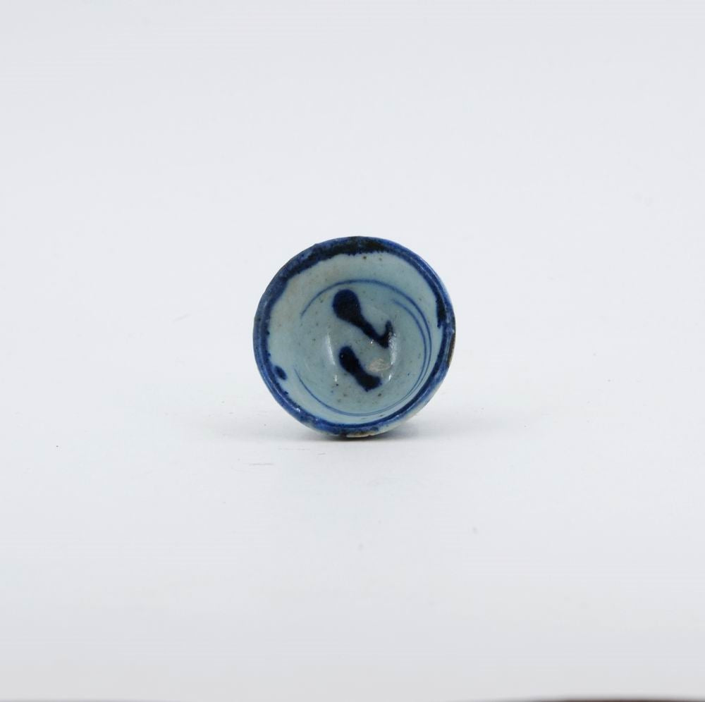 Early 20th Century Miniature Blue And White Porcelain Tea Cup