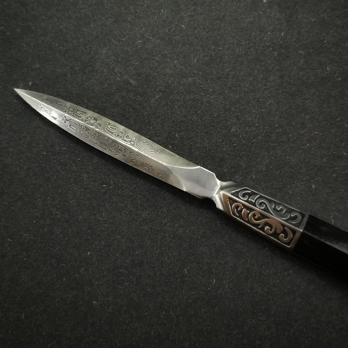 Damascene Style Stainless Steal Hard Wood Puerh Prying Knife