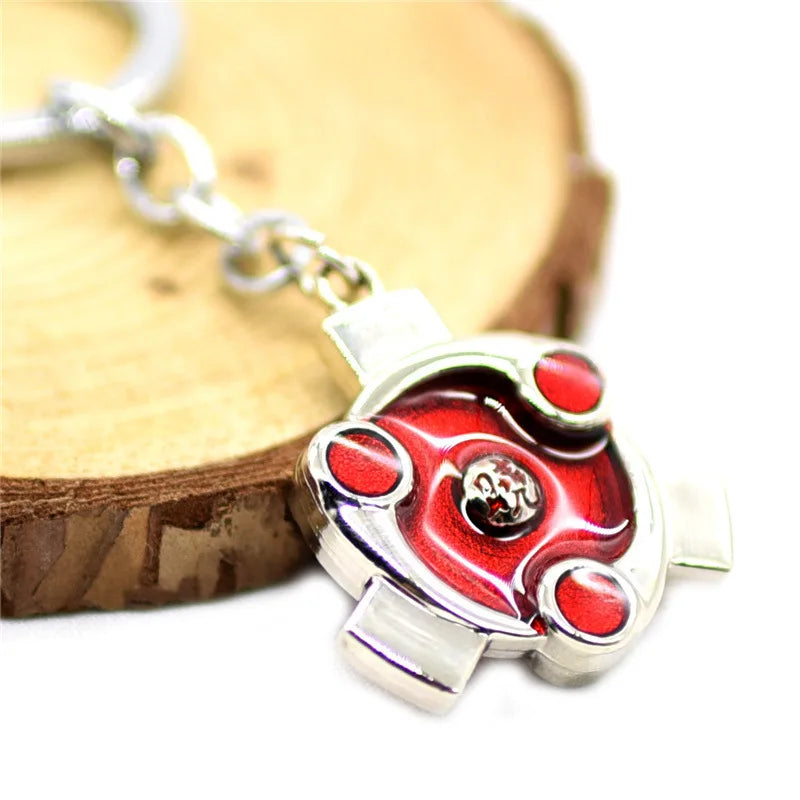 Anime Naruto Mask Enamel Keychain – Alloy Car Key Ring & Bag Pendant for Cosplay