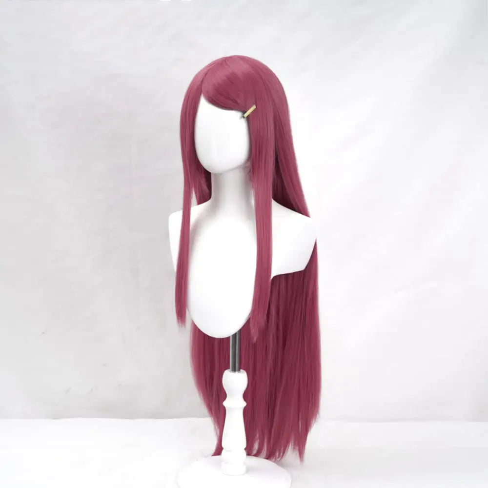 Anime Naruto Kushina Uzumaki Cosplay Wig – Heat Resistant Wine Red Long Wig