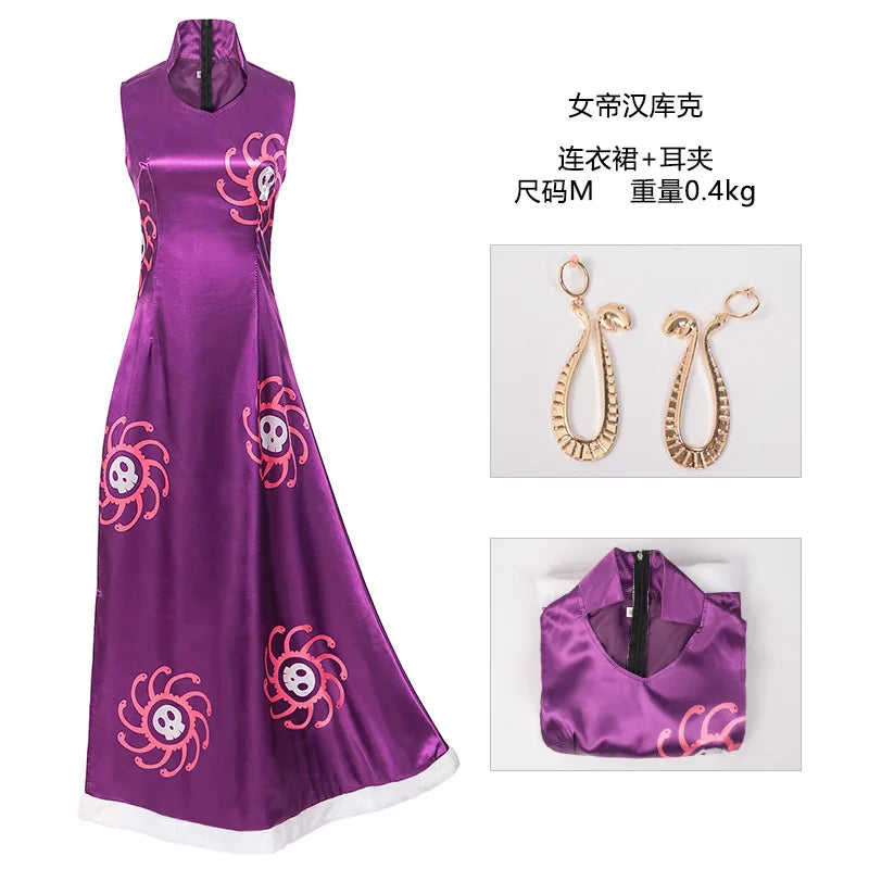 One Piece Boa Hancock Cosplay Costume — Cheongsam Dress & Cloak