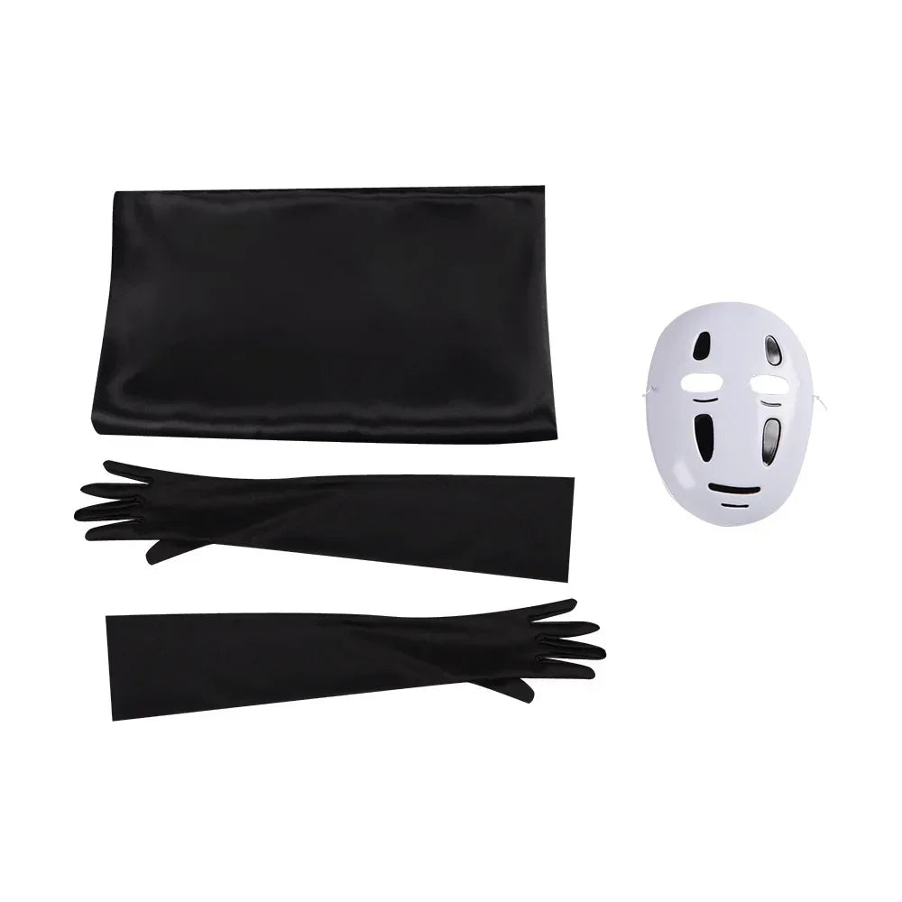 Spirited Away No-Face Cosplay Costume — with Mask & Gloves