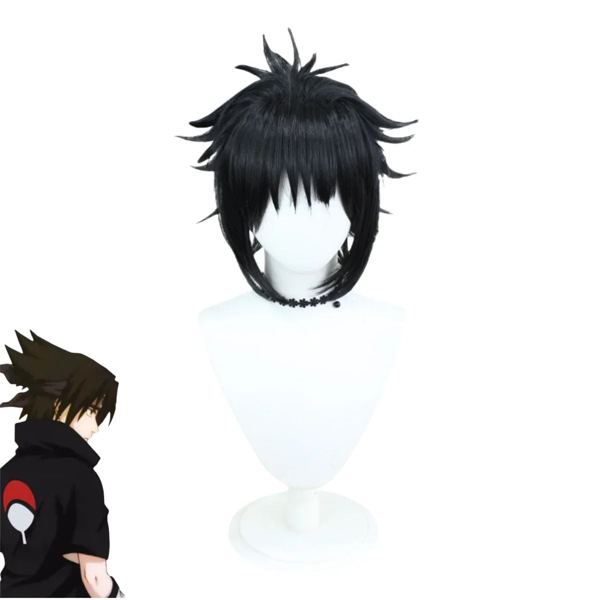Naruto Sasuke Cosplay T-Shirt & Wig Set