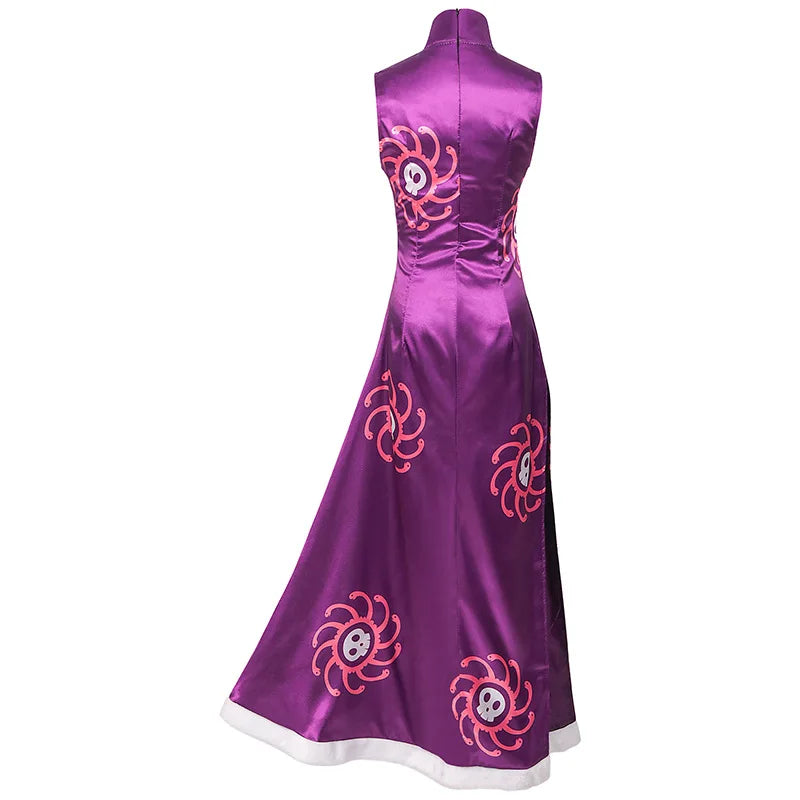 One Piece Boa Hancock Cosplay Costume — Cheongsam Dress & Cloak