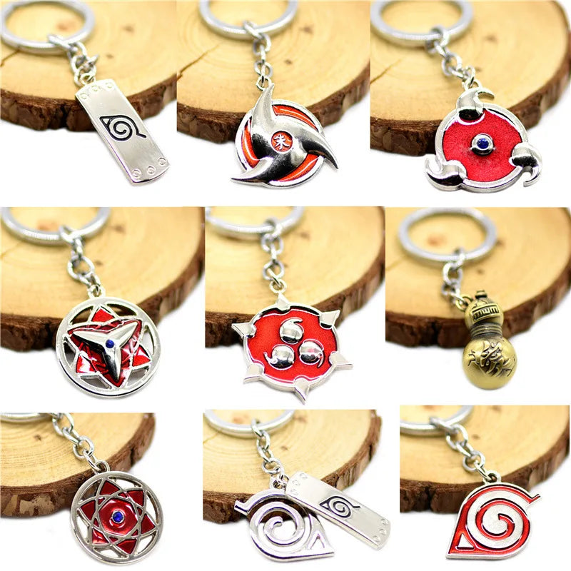 Anime Naruto Mask Enamel Keychain – Alloy Car Key Ring & Bag Pendant for Cosplay