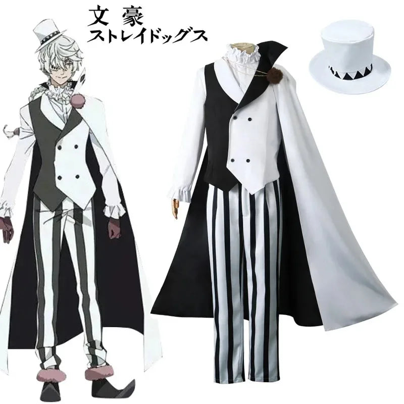 Bungo Stray Dogs Nikolai Gogol Cosplay Costume — Cloak & Wig