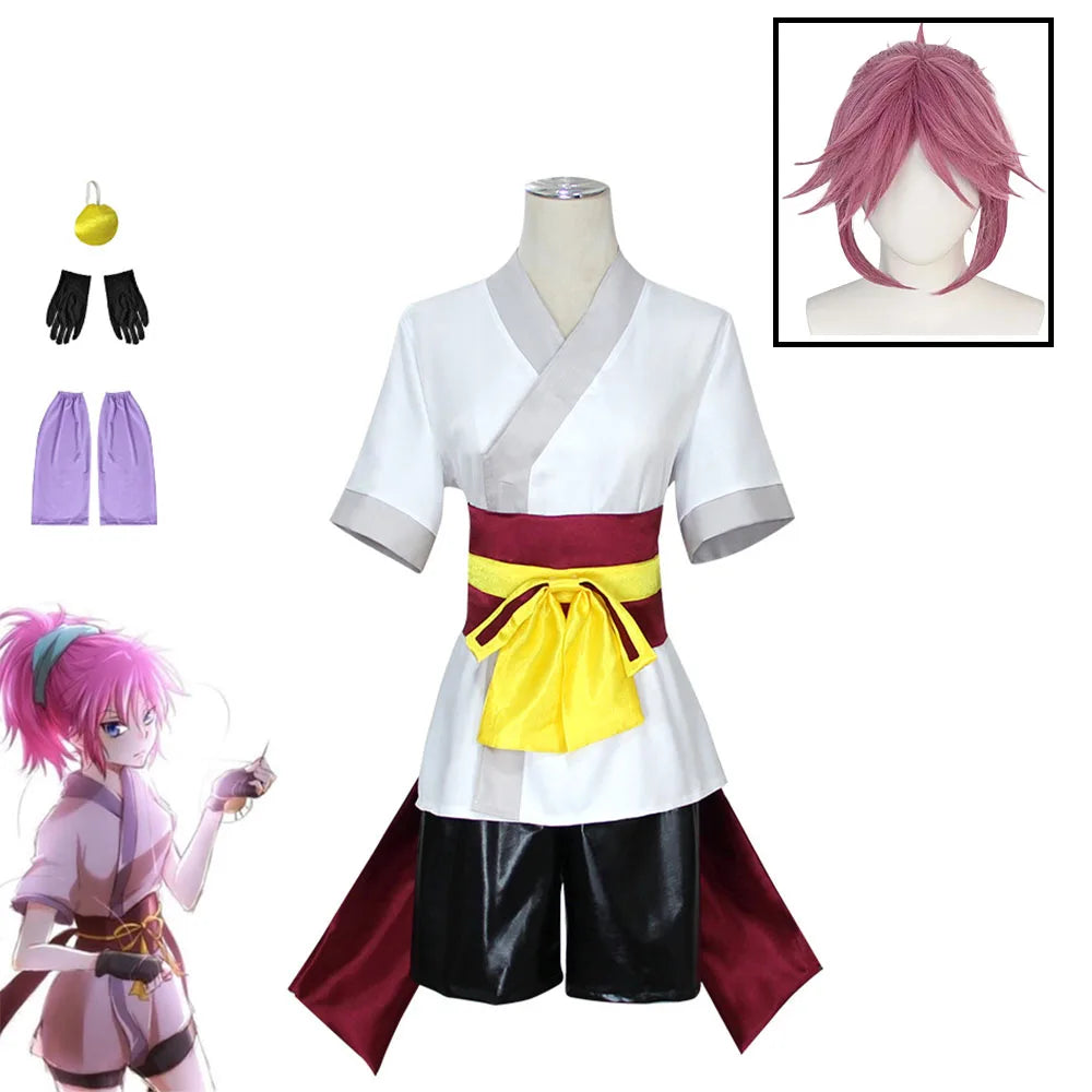 Hunter x Hunter Machi Cosplay Costume — with Pink Wig