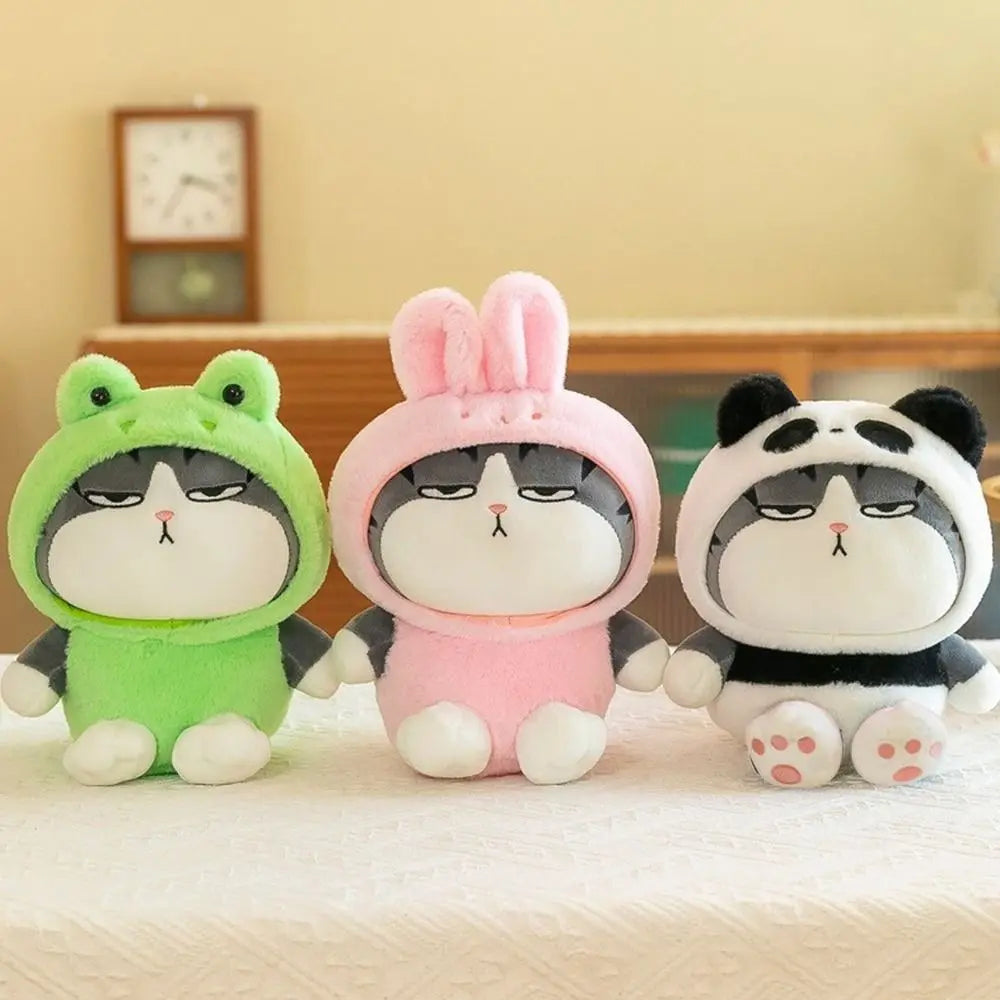Hooded Tabby Cat Plush Toy — Costume Doll (22 / 40cm)