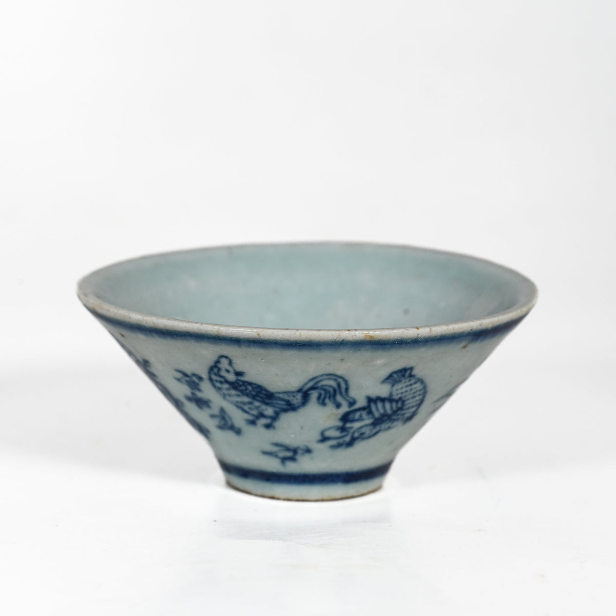 Handmade Wood Fired Chinese Antique Style Porcelain Chicken Tea Cup