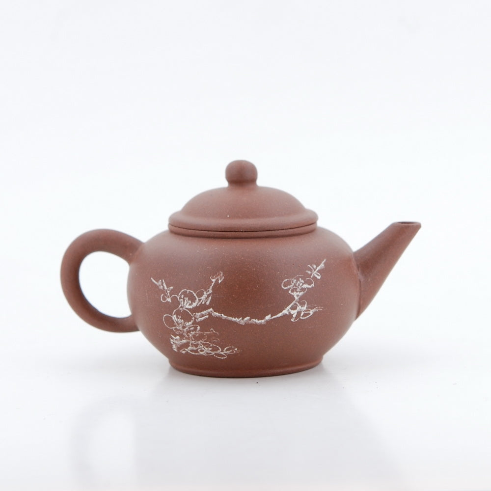 Yixing 1980's #6 Zini Flower and Poem Series Set of 4 Yixing Teapots - Mei Lan Zhu Qu (Plum, Orchid, Bamboo, Chrysanthemum)