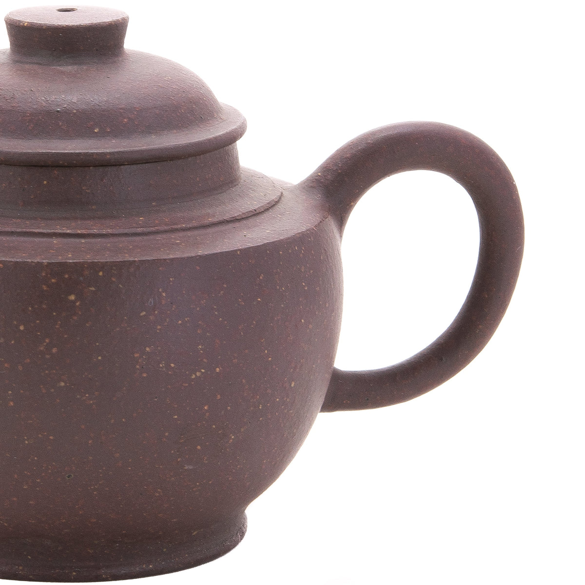 1980's Yixing Zini Flat Shoulder JuLun Zhu (巨輪珠) Chinese Teapot
