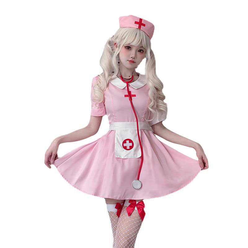 Halloween Pink Adult Nurse Skirt Cosplay Costumes