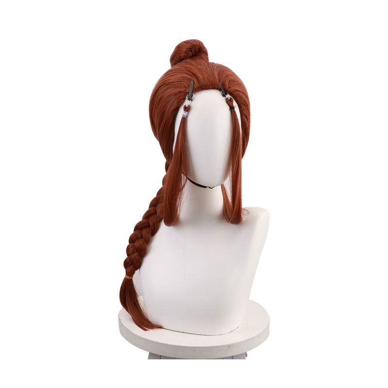 Anime Avatar: The Last Airbender Katara Brown 80cm Cosplay Wig