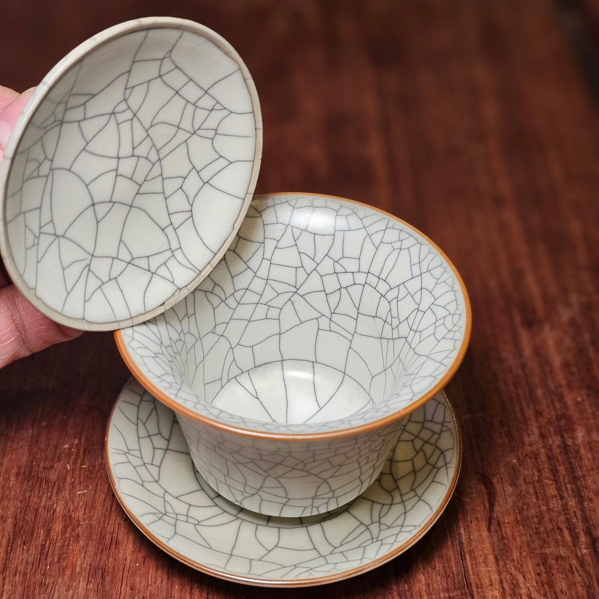 Geyao Porcelain Crackle Gaiwan
