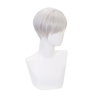 Anime The Promised Neverland Norman Short White Cosplay Wigs