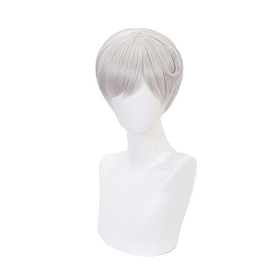 Anime The Promised Neverland Norman Short White Cosplay Wigs