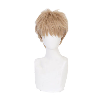 One Punch Man Genos Demon Cyborg Short Khaki Cosplay Wigs