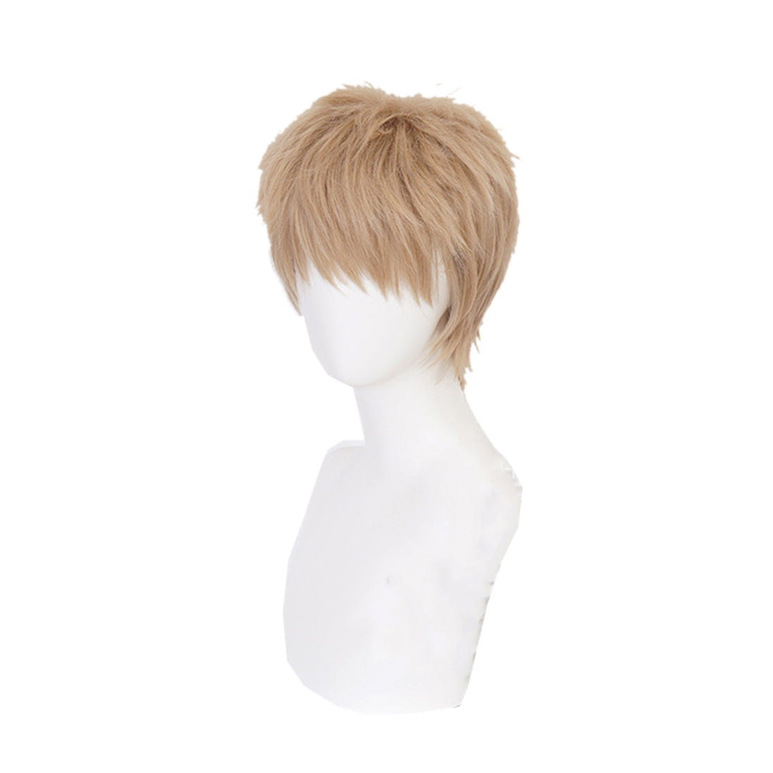 One Punch Man Genos Demon Cyborg Short Khaki Cosplay Wigs