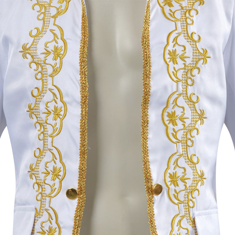 European Style Palace Opera Stage Performance Gold Studded Dress Cosplay Costumes