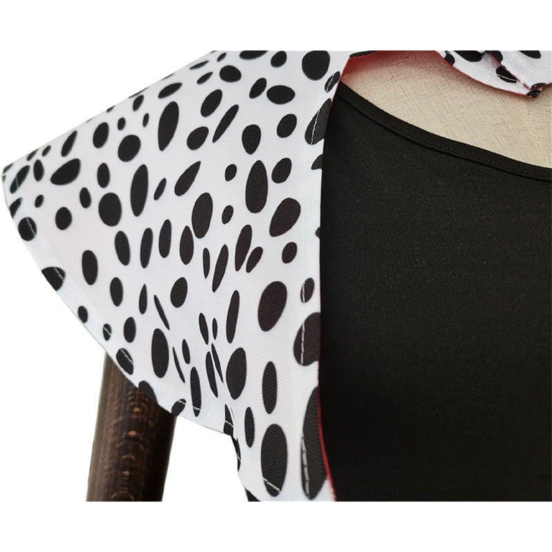 Movie Cruella De Vil Dalmatian Outfits Halloween Cosplay Costumes