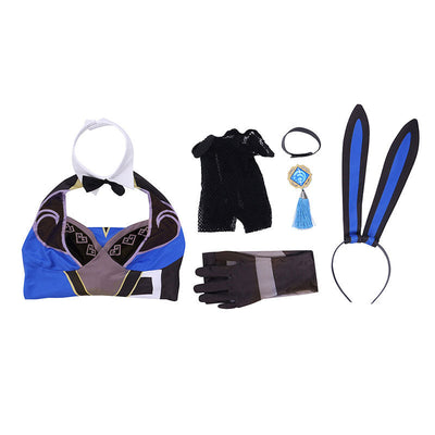 Game Genshin Impact Yelan Bunnygirl Cosplay Costumes