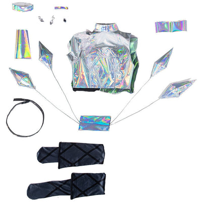 Game LOL KDA All Out Seraphine Superstar Fullset Cosplay Costumes With Wing Props