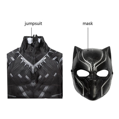 Anime Black Panther Children Jumpsuit Cosplay Costume