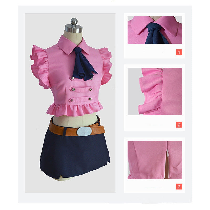Anime The Seven Deadly Sins Elizabeth Liones Cosplay Costume