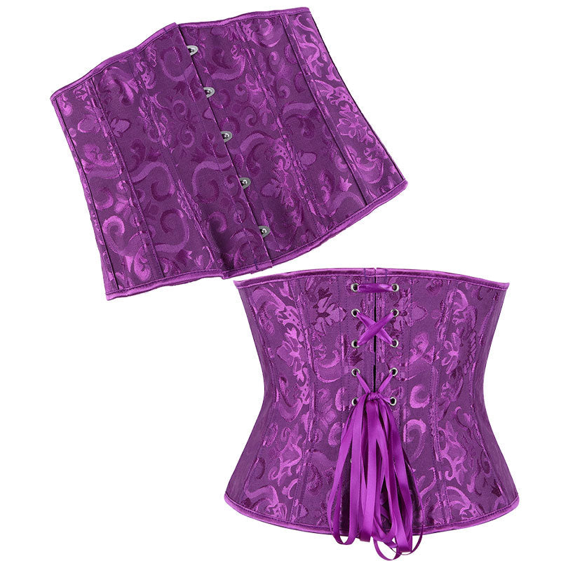 Corset Women‘s Brocade Underbust Boned Corsets Bustier Waist Trainer