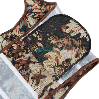 European Retro Oil Painting Style Halter Neck Corset Top Cosplay Costumes