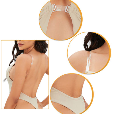 Backless Shapewear Tummy Control Low Back Plunge Shapewear Bodysuit Slimming Built-In Bra Full Body shaper Woman