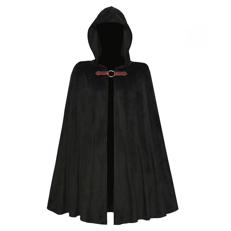 European Medieval Halloween Party Woolen Hooded Cloak Cosplay Costumes
