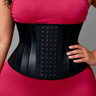Women's Underbust 25 Steel Boned Latex Sport Girdle Waist Trainer Corsets Hourglass Body Shaper