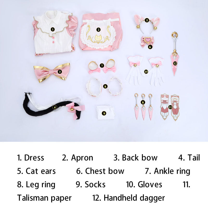 Overwatch Featured Shop Bundle: Nyan Café Kiriko Cosplay Costumes
