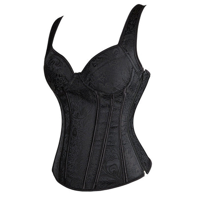 European-style Court-print Shoulder Strap Slimming and Shaping Bodysuit Cosplay Costumes