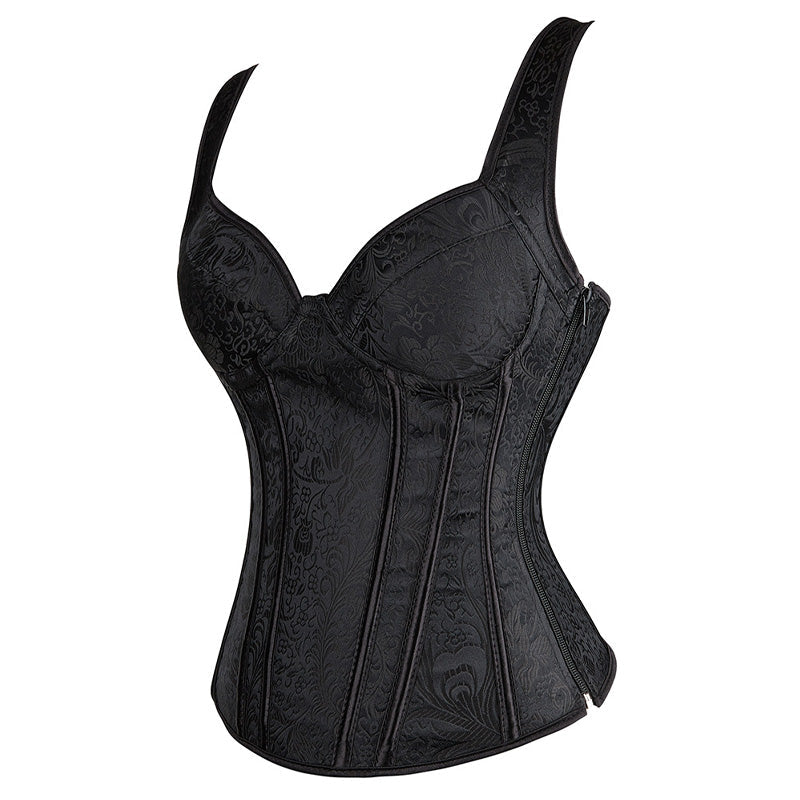 European-style Court-print Shoulder Strap Slimming and Shaping Bodysuit Cosplay Costumes