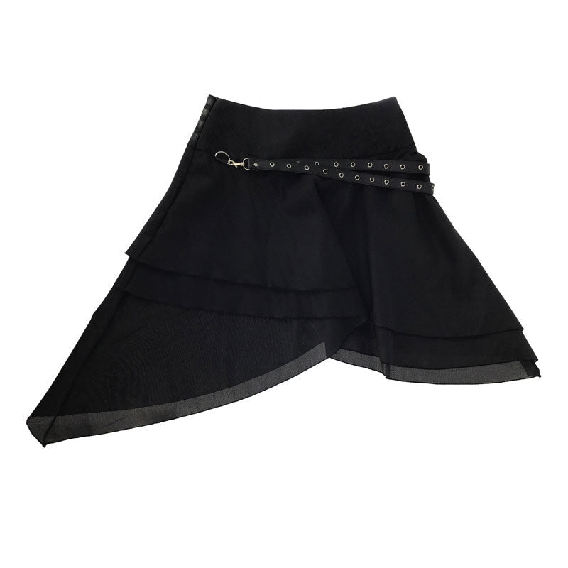 Victorian Gothic High Low Skirt Steampunk Pirate Skirts Retro Ruffles Lace Viking Costume Skirt