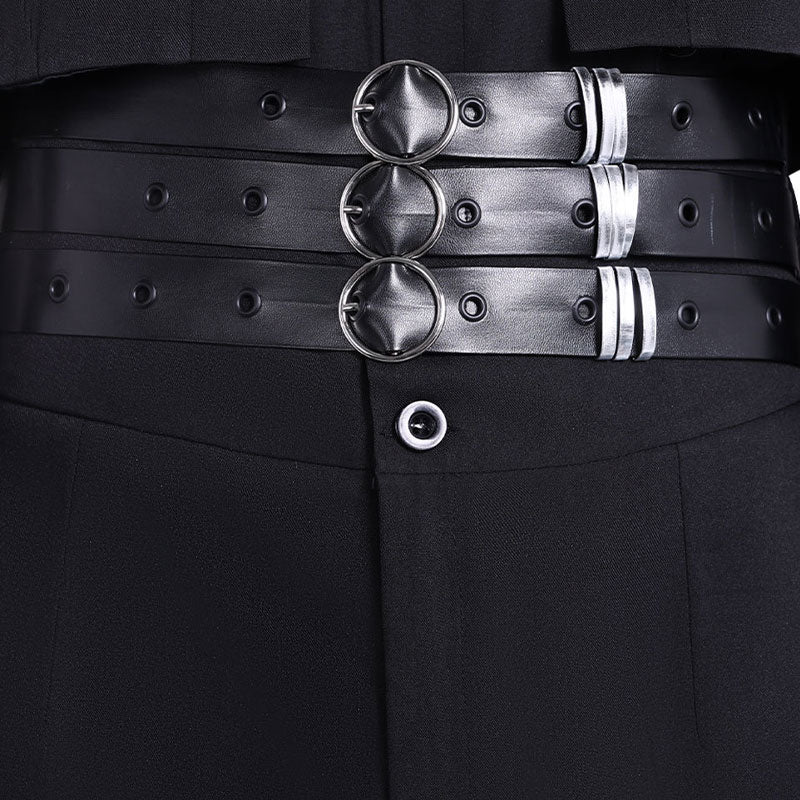 Tamon's B-Side Tamon Fukuharaa Black Vest Uniform Cosplay Costume