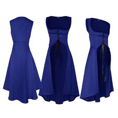 Steampunk Medieval Renaissance Halloween Women's Long Dress Cosplay Costumes