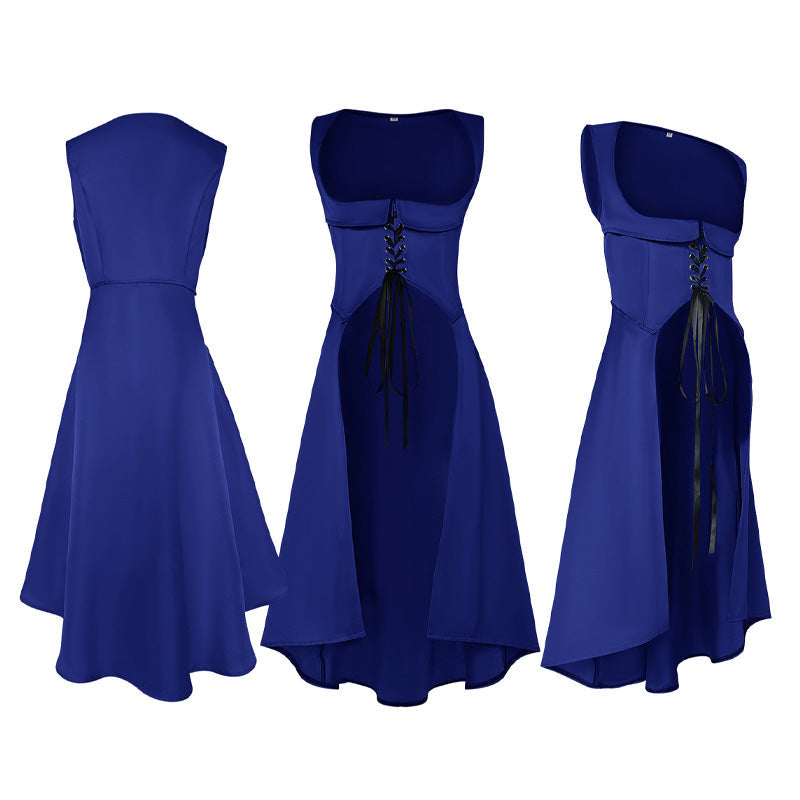 Steampunk Medieval Renaissance Halloween Women's Long Dress Cosplay Costumes