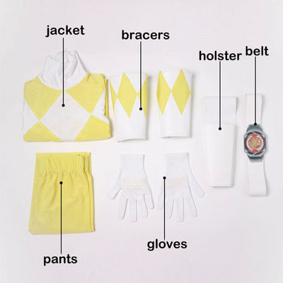 Mighty Morphin Power Rangers Trini Kwan Yellow Ranger Cosplay Costumes