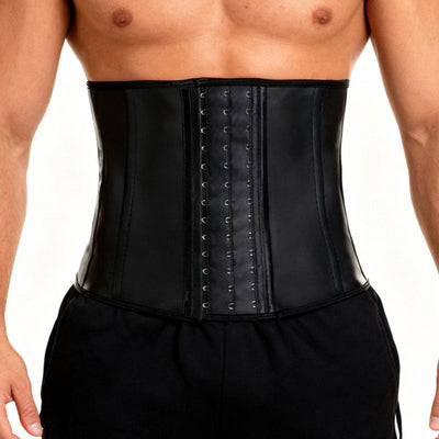 Mens 9-bone Waist Trainer Latex Trimmer Tummy Control Shapewear Slimming Girdle Stomach Band Back Support Body Shaper Belt