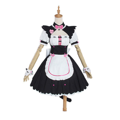 Anime Nekopara Catgirl Chocola Maid Outfit Cosplay Costume
