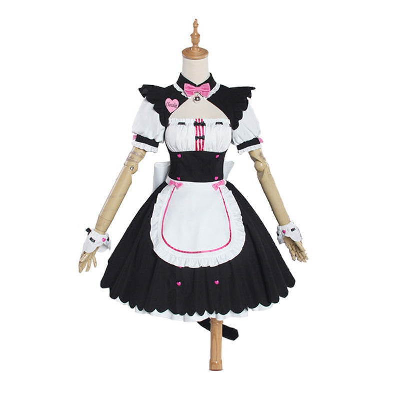 Anime Nekopara Catgirl Chocola Maid Outfit Cosplay Costume