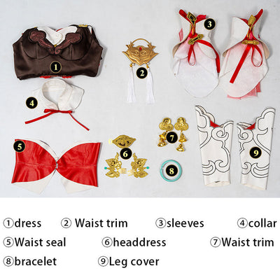 Game Honkai: Star Rail Tingyun Cosplay Costumes With Tail