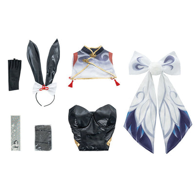 Game Genshin Impact Shenhe Bunny Girl Cosplay Costumes
